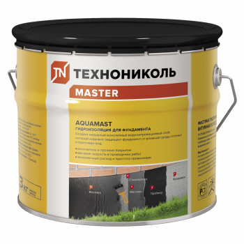 МАСТИКА БИТУМНАЯ AQUAMAST, ВЕДРО 3 КГ